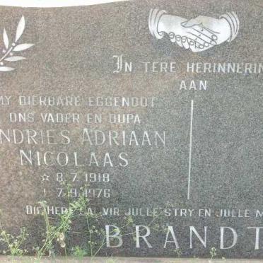 BRANDT Andries Adriaan Nicolaas 1918-1976