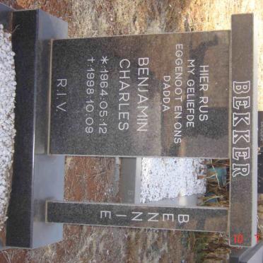 BEKKER Benjamin Charles 1964-1998
