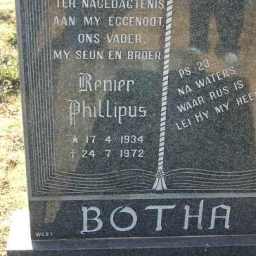 BOTHA Renier Phillipus 1934-1972