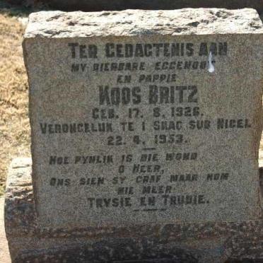 BRITZ Koos 1926-1953