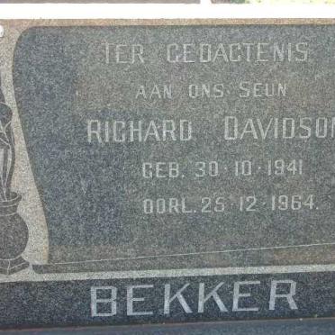 BEKKER Richard Davidson 1941-1964