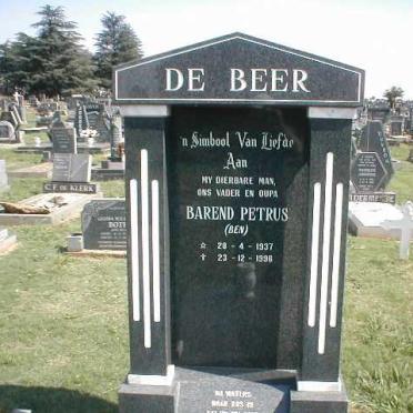 BEER Barend Petrus, de 1937-1996