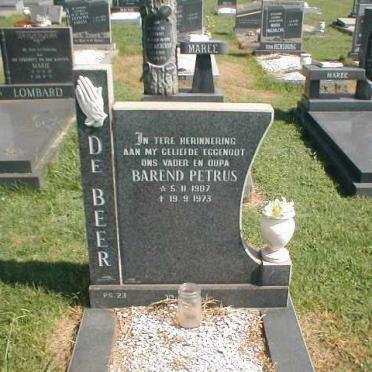 BEER Barend Petrus, de 1907-1973