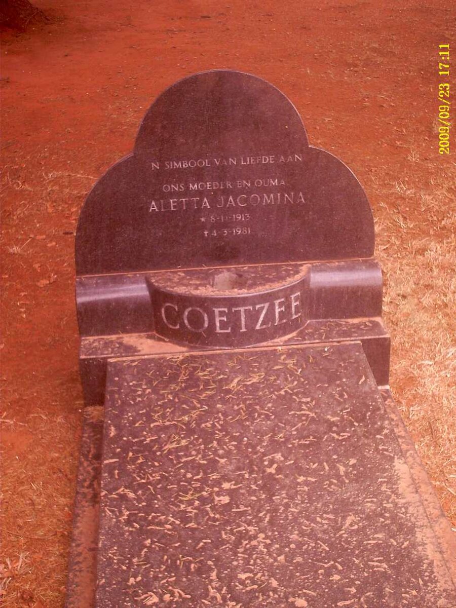 COETZEE Aletta Jacomina 1913-1981