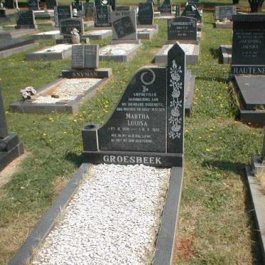 GROESBEEK Martha Louisa 1830-19??