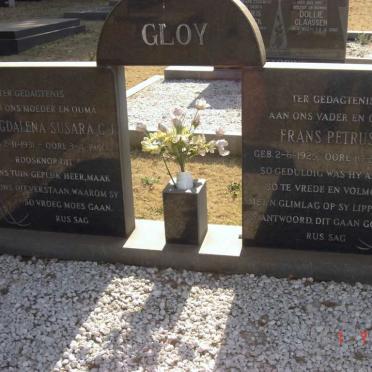 GLOY Frans Petrus 1925-1980 &amp; Magdalena Susara G.J. 1931-1980