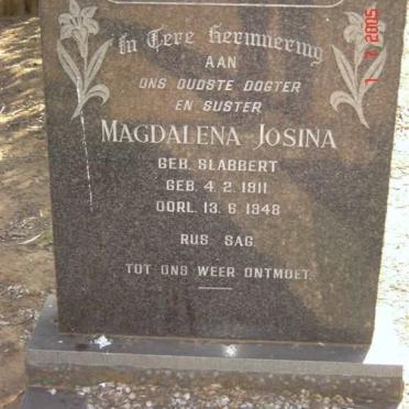 GOOSEN Magdalena Josina nee SLABBERT 1911-1948