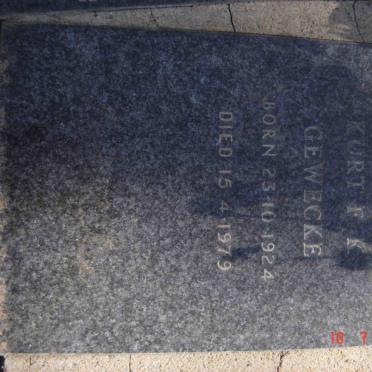 GEWECKE Kurt F.K. 1924-1979