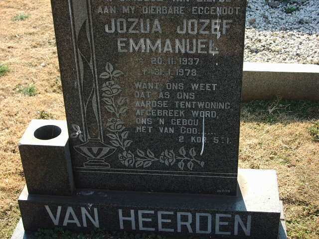 HEERDEN Jozua Jozef Emmanuel, van 1937-1978