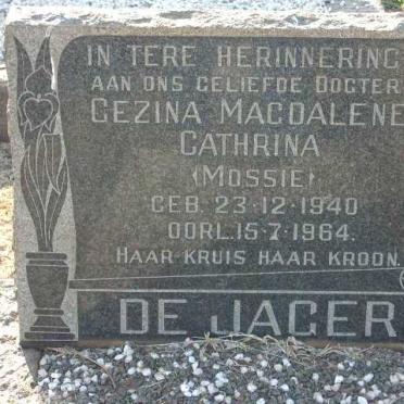 JAGER Gezina Magdalene Cathrina, de 1940-1964