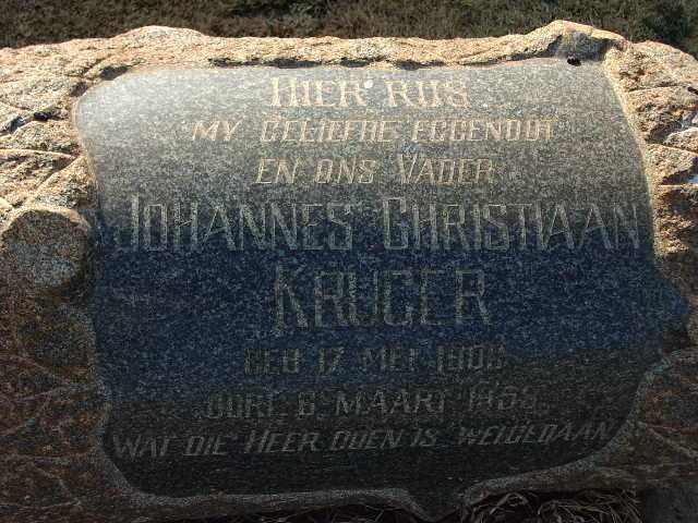 KRUGER Johannes Christiaan 190?-1958