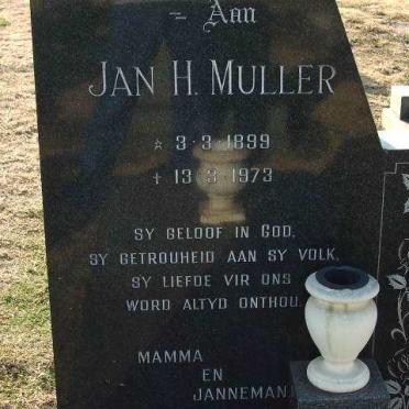 MULLER Jan H. 1899-1973