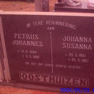 OOSTHUIZEN Petrus Johannes 1894-1982 &amp; Johanna Susanna 1903-1987