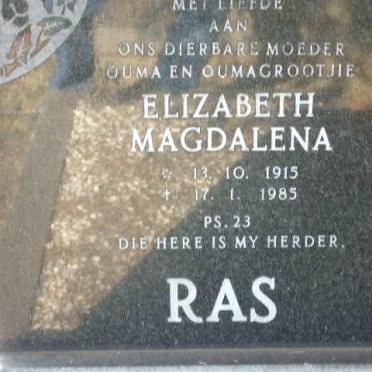 RAS Elizabeth Magdalena 1915-1985