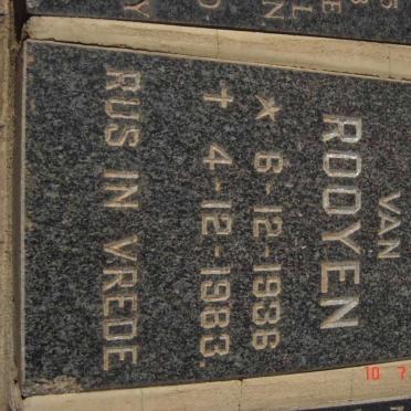 ROOYEN Cor, van 1936-1983