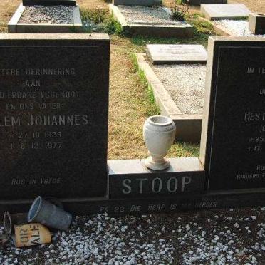 STOOP Willem Johannes 1929-1977 &amp; Hester Agnes 1930-1985
