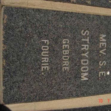 STRYDOM S.E. nee Fourie