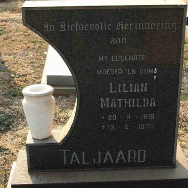TALJAARD Lilian Mathilda 1918-1975