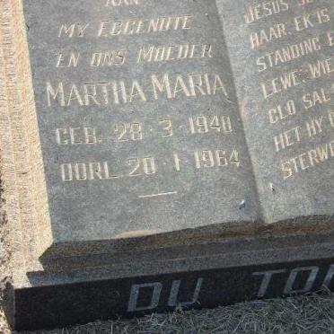 TOIT Martha Maria, du 1940-1964