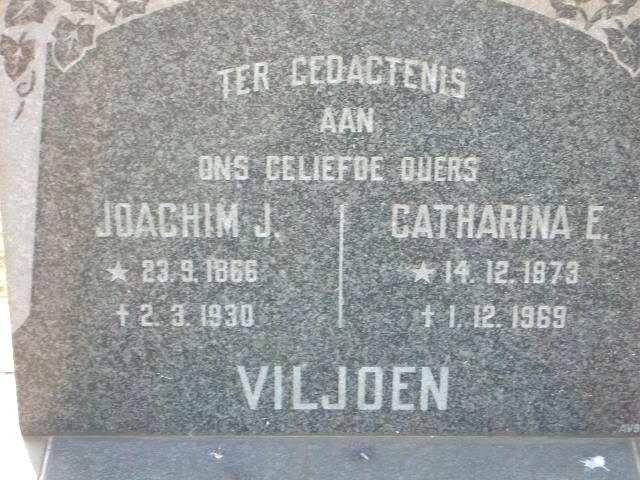 VILJOEN Joachim J. 1866-1930 &amp; Catharina E. 1873-1969