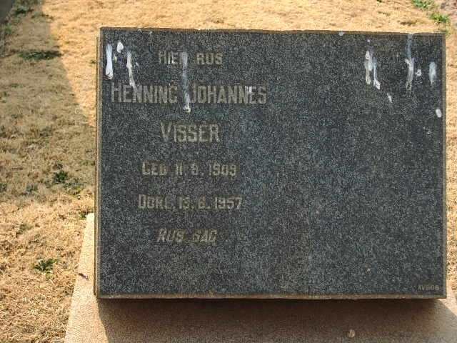 VISSER Henning Johannes 1909-1957