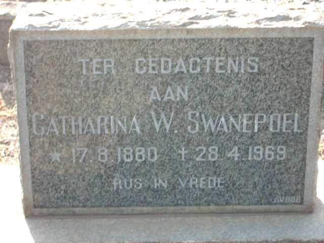 SWANEPOEL Catharina W. 1880-1969