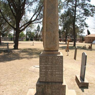 British War Memorial dedicated to the British Soldiers who died during the First Boer War 1880-1881
