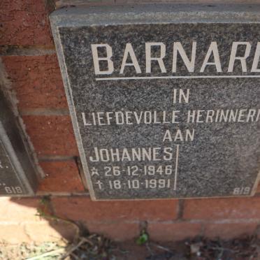 BARNARD Johannes 1946-1991