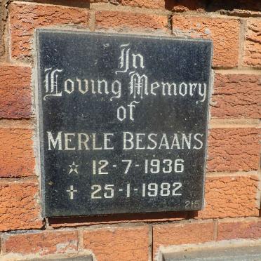 BESAANS Merle 1936-1982