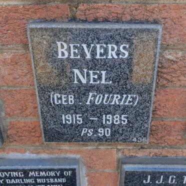 BEYERS Nel nee FOURIE 1915-1985
