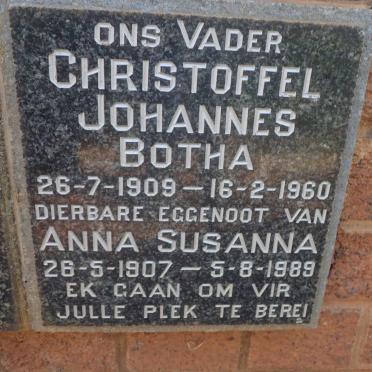 BOTHA Christoffel Johannes 1909-1960 &amp; Anna Susanna 1907-1989