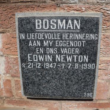 BOSMAN Edwin Newton 1947-1990
