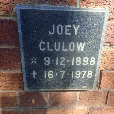 CLULOW Joey 1898-1978