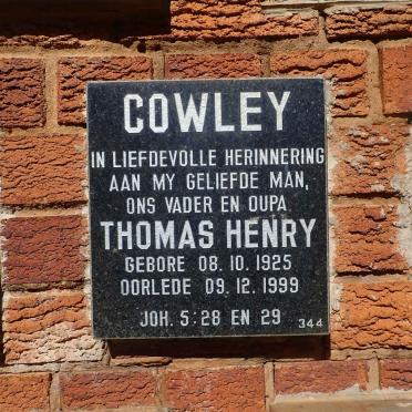 COWLEY Thomas Henry 1925-1999
