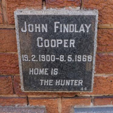 COOPER John Findlay 1900-1968