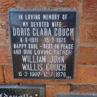 COUCH William John Wallis 1907-1976 &amp; Doris Clara 1911-1975