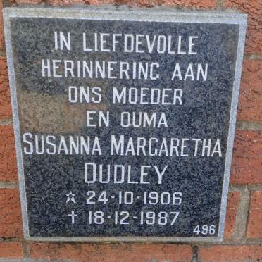 DUDLEY Susanna Margaretha 1906-1987
