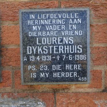 DYKSTERHUIS Lourens 1931-1986