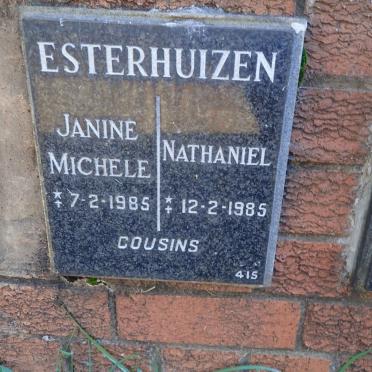 ESTERHUIZEN Janine Michele 1985 :: ESTERHUIZEN Nathaniel 1985