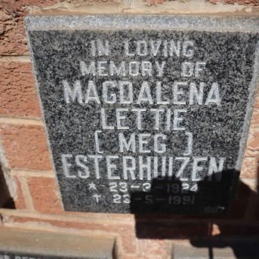 ESTERHUIZEN Magdalena Lettie 1924-1991