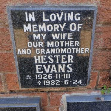EVANS Hester 1926-1982