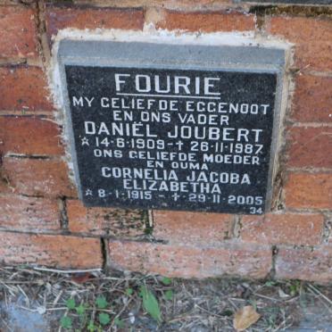 FOURIE Daniel Joubert 1909-1987 &amp; Cornelia Jacoba Elizabetha 1915-2005