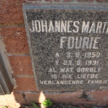 FOURIE Johannes Marthinus 1950-1991