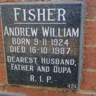 FISHER Andrew William 1924-1987
