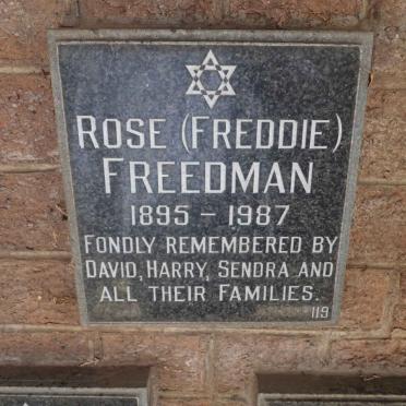 FREEDMAN Rose 1895-1987