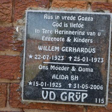 GRYP Willem Gerhardus, v.d. 1923-1973 &amp; Alida B.H. 1925-2006