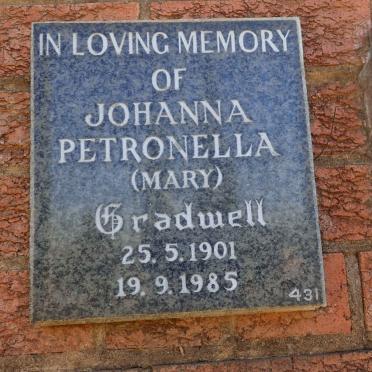 GRADWELL Johanna Petronella 1901-1985