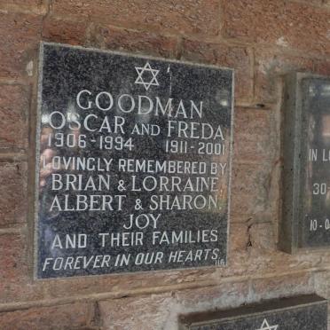 GOODMAN Oscar 1906-1994 &amp; Freda 1911-2001