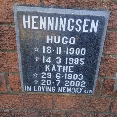 HENNINGSEN Hugo 1900-1985 &amp; Kathe 1903-2002