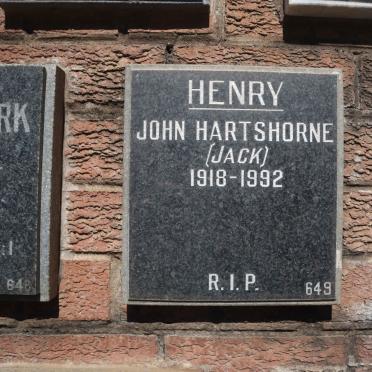 HENRY John Hartshorne 1918-1992